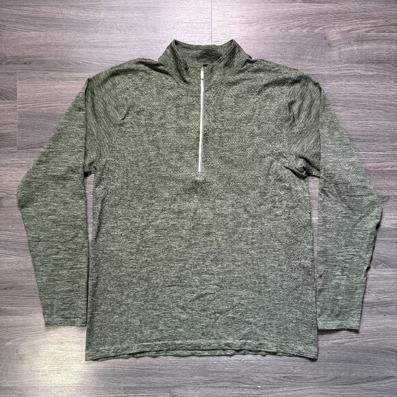 Lululemon Men's Metal Vent Tech Midweight Half Zip - Green - Picture 2 of 8